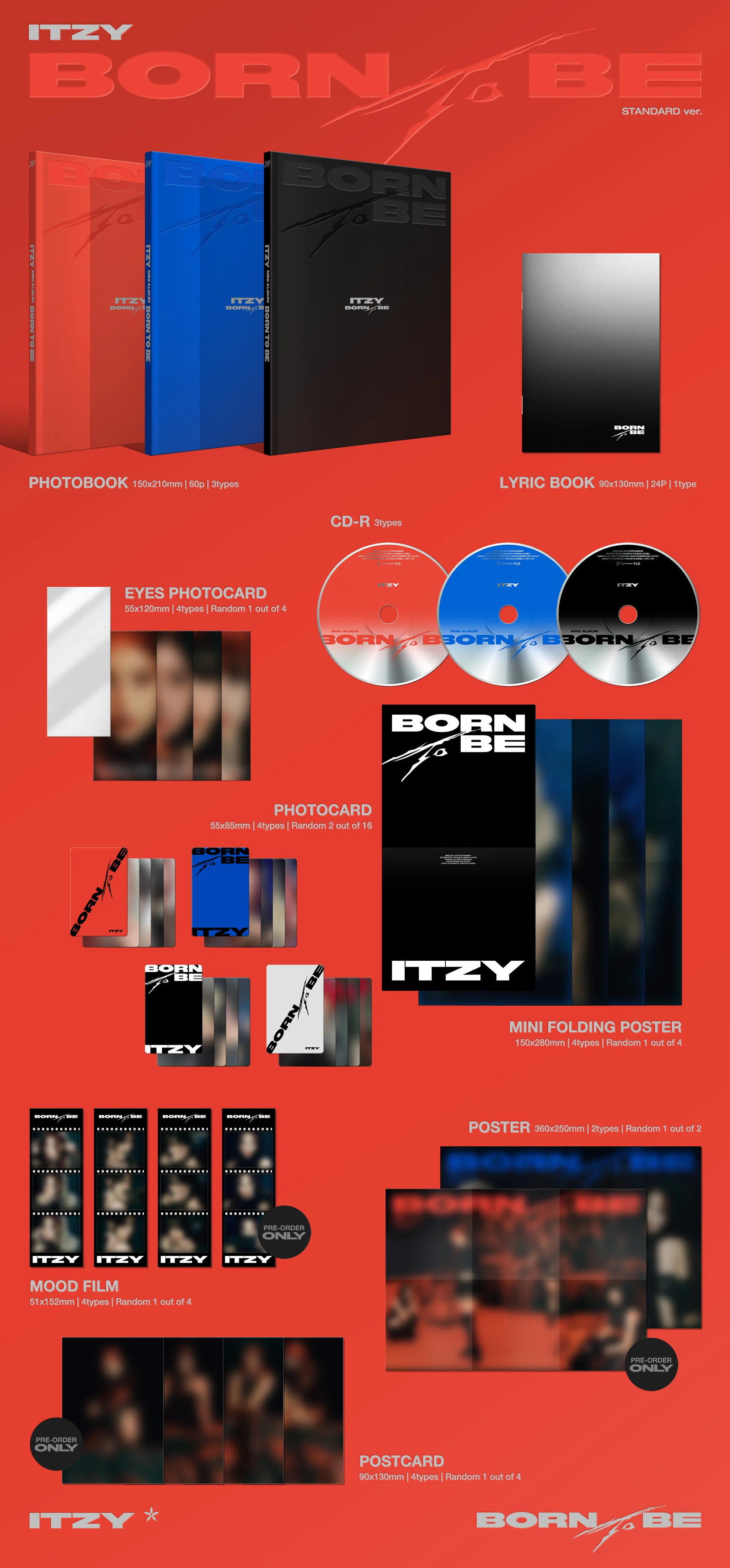 ITZY BORN TO BE STANDARD EDITION ALBUM INFO